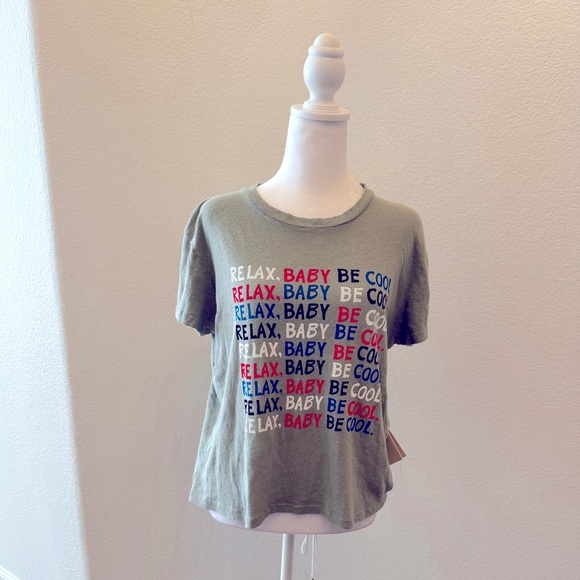 NWT Mother The Sinful Soft Slimfit Crewneck in Sage Green (Relax Baby Be Cool) - Picture 6 of 10